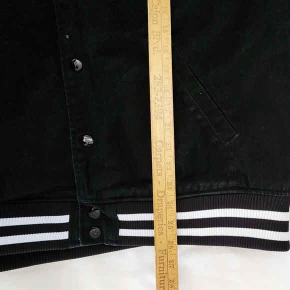 Sketchy Tank x Swallows & Daggers Varsity Jacket extremely Rare Exclusive Black - Picture 10 of 12